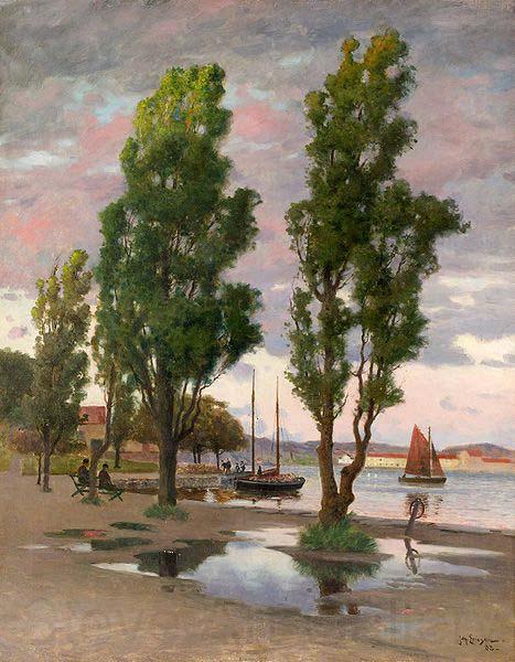 Johan Ericson Parken i Marstrand Norge oil painting art